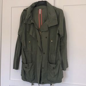 Women’s army green utility jacket